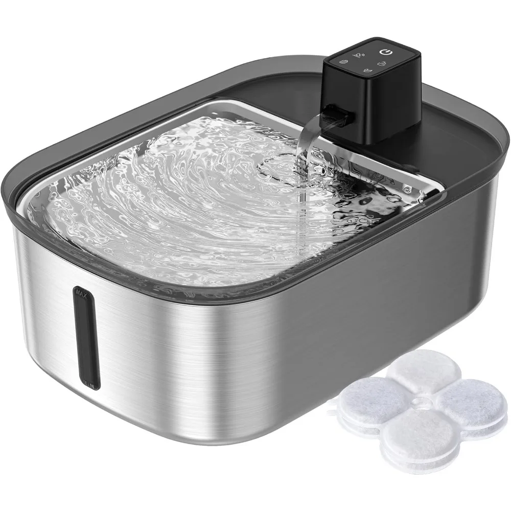 7.5L Cordless Pet Water Fountain with Motion Sensor, Stainless Steel for Large Dogs and Cats
7.5L Cordless Pet Water Fountain with Motion Sensor, Stainless Steel for Large Dogs and Cats