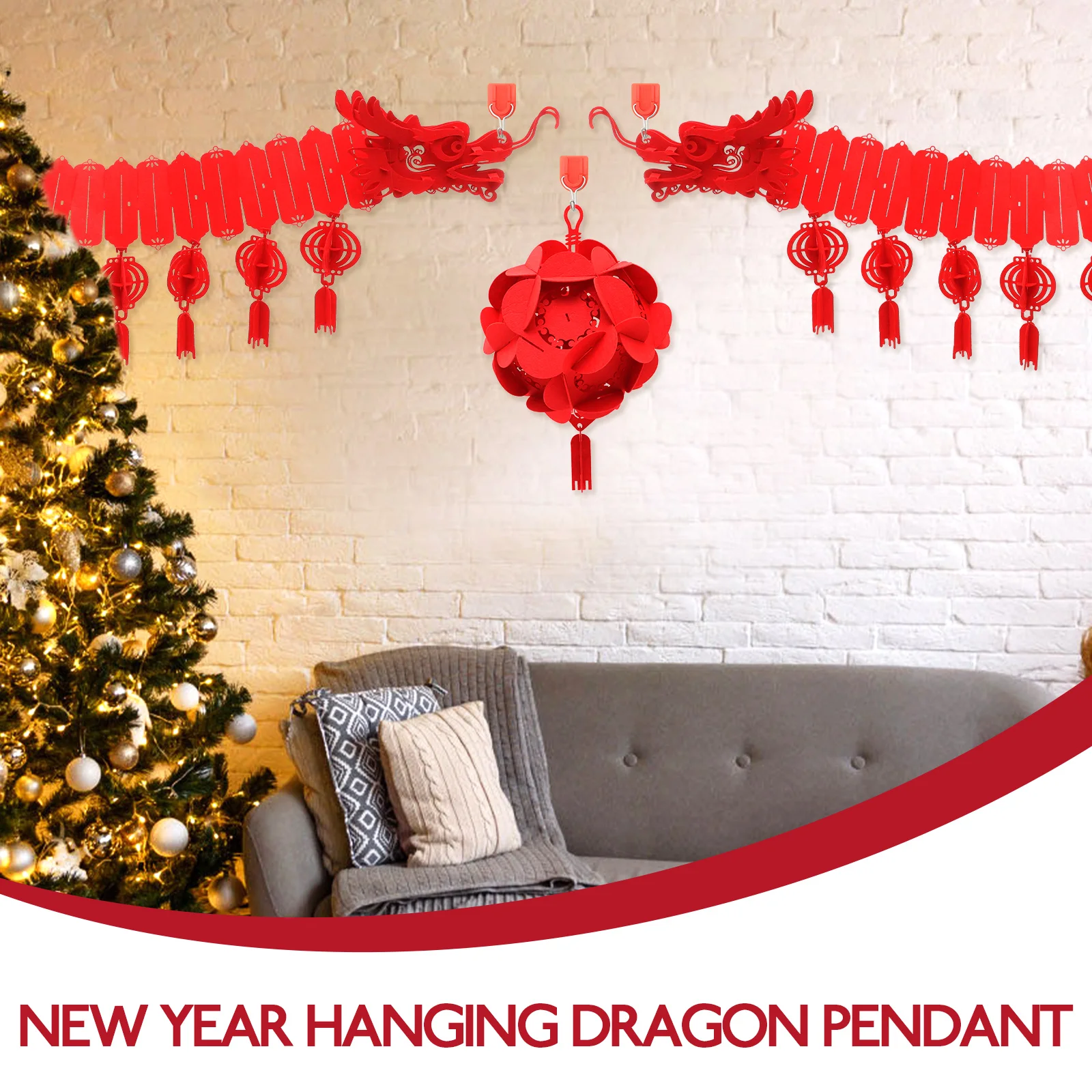 Dragon Decor Flower Hanging Decoration Chinese New Year Pendants Decorations Garland Non-woven Fabric
Dragon Decor Flower Hanging Decoration Chinese New Year Pendants Decorations Garland Non-woven Fabric