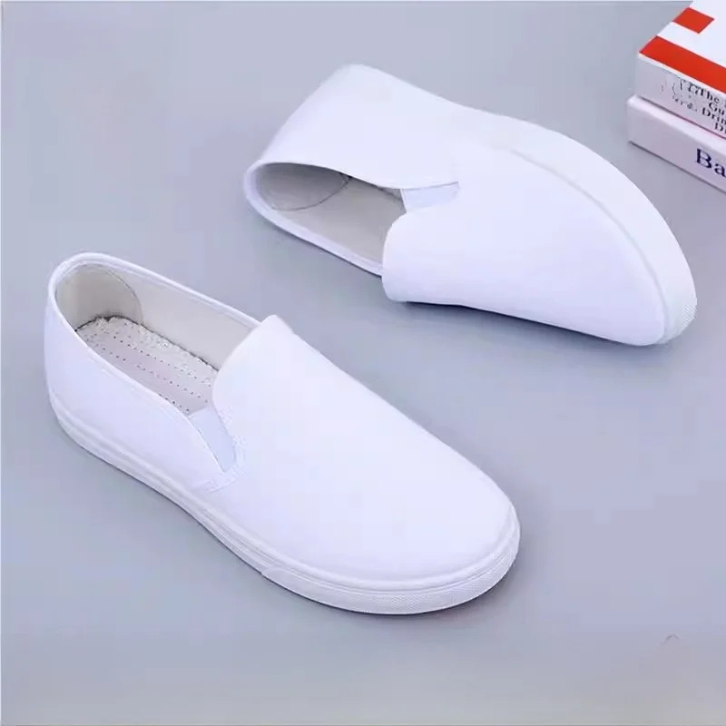 Men's And Women's Breathable White Canvas Nurse Shoes Slip-On Soft Bottom Medical Work Shoes Low Cut Flat Heel All Season
Men's And Women's Breathable White Canvas Nurse Shoes Slip-On Soft Bottom Medical Work Shoes Low Cut Flat Heel All Season
