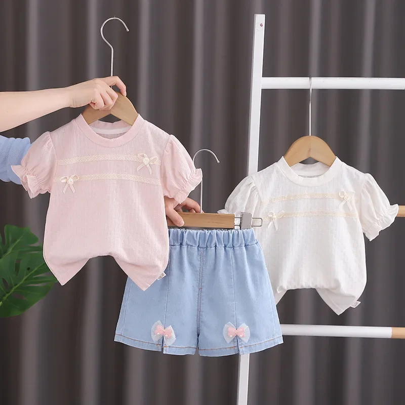 New Summer Baby Clothes Suit Children Girls Casual Short Sleeved T-Shirt Shorts 2Pcs/Sets Toddler Cute Clothing Kids Tracksuits
New Summer Baby Clothes Suit Children Girls Casual Short Sleeved T-Shirt Shorts 2Pcs/Sets Toddler Cute Clothing Kids Tracksuits