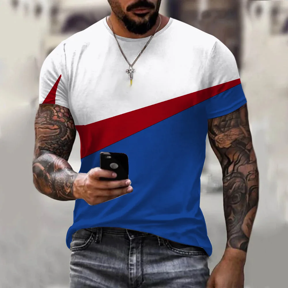 streetwear mens clothing 3D digital printed splicing stripes graphic t shirts round neck short sleeved casual t shirt for men
streetwear mens clothing 3D digital printed splicing stripes graphic t shirts round neck short sleeved casual t shirt for men
