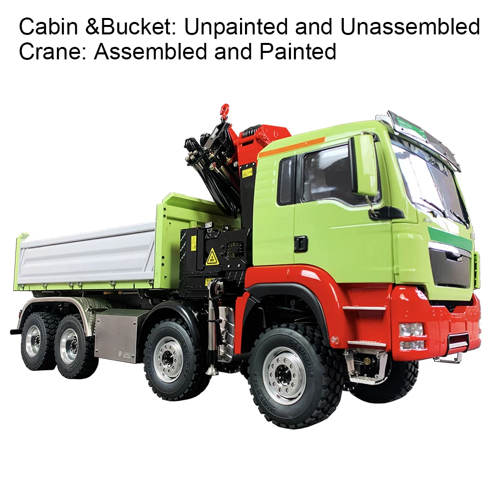 LESU 8X8 RC Hydraulic 3-Ways Dump Truck 1/14 for MAN Remote Control Crane Tipper
LESU 8X8 RC Hydraulic 3-Ways Dump Truck 1/14 for MAN Remote Control Crane Tipper