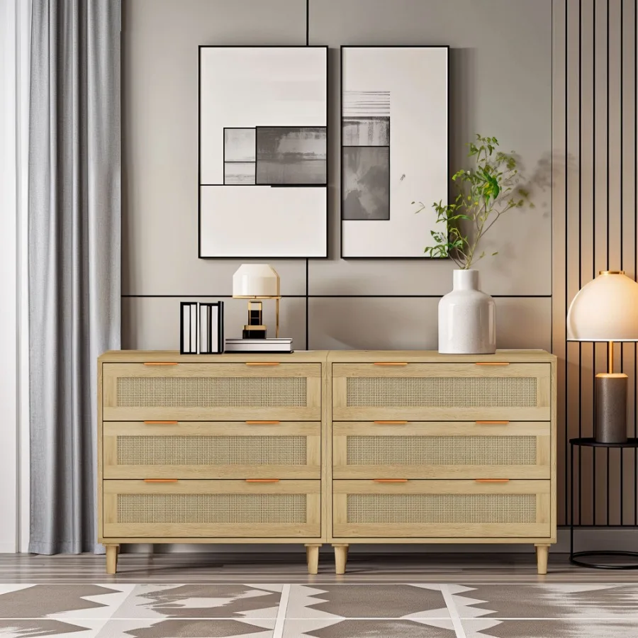 3Drawers Rattan Storage Cabinet Rattan Drawer Set of 2 for Bedroom Living Room Dining Room Hallways Oak
3Drawers Rattan Storage Cabinet Rattan Drawer Set of 2 for Bedroom Living Room Dining Room Hallways Oak
