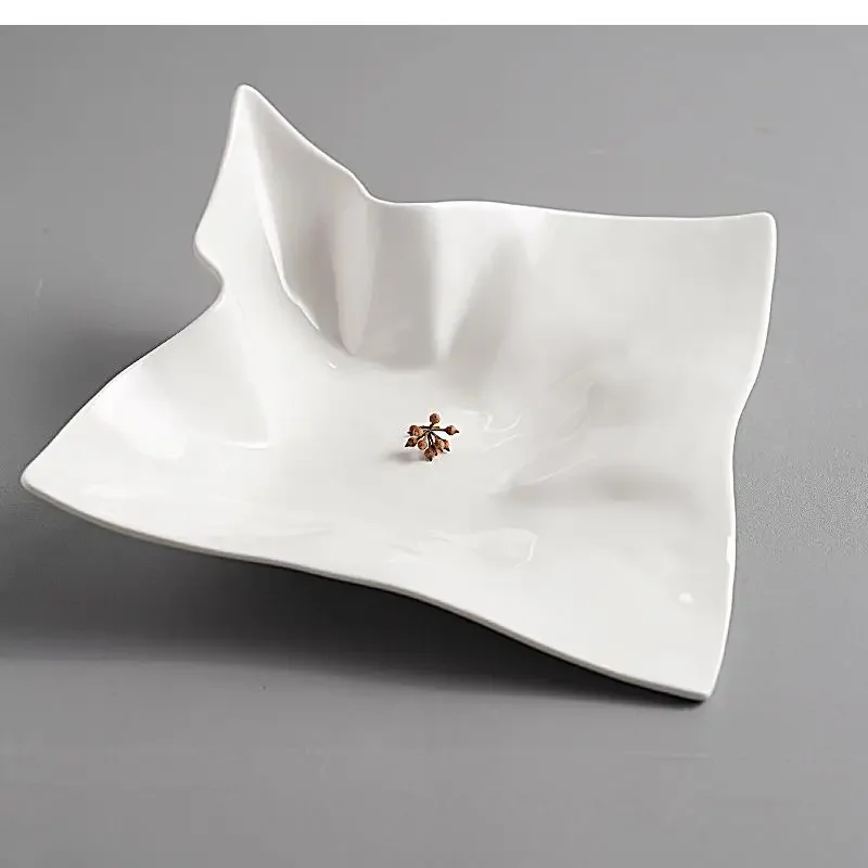Irregular Ceramic Dinner Plate Origami Style Molecular Cuisine Cold Dishes Restaurant Kitchen Tableware
Irregular Ceramic Dinner Plate Origami Style Molecular Cuisine Cold Dishes Restaurant Kitchen Tableware