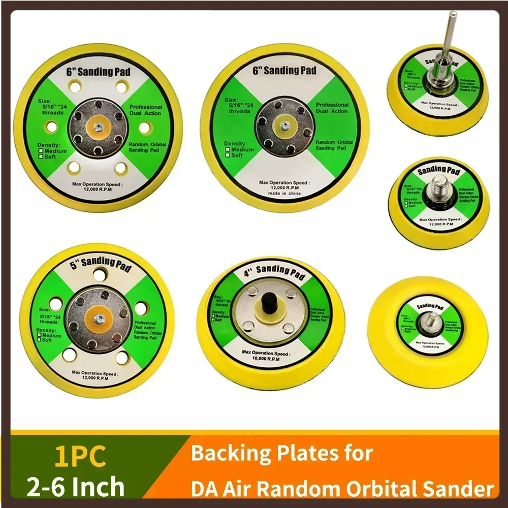 1PC 2-6 Inch Hook and Loop Backing Pad,Backing Plates for DA Air Random Orbital Sander,Air Sander Sanding Pad,M6 5/16"*24 Thread
1PC 2-6 Inch Hook and Loop Backing Pad,Backing Plates for DA Air Random Orbital Sander,Air Sander Sanding Pad,M6 5/16"*24 Thread