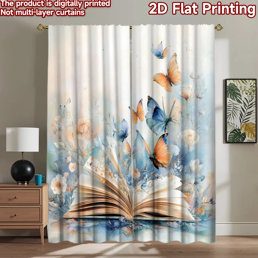 2D flat printing 2pcs Party Curtains Butterflies Book Nature Digital Printed Polyester Drapes Family Party Decoration Use for
2D flat printing 2pcs Party Curtains Butterflies Book Nature Digital Printed Polyester Drapes Family Party Decoration Use for
