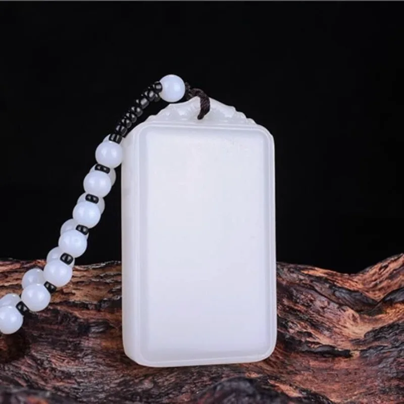 New Natural White Jade No Matter Brand Pendant, Classic Simple Necklace
New Natural White Jade No Matter Brand Pendant, Classic Simple Necklace