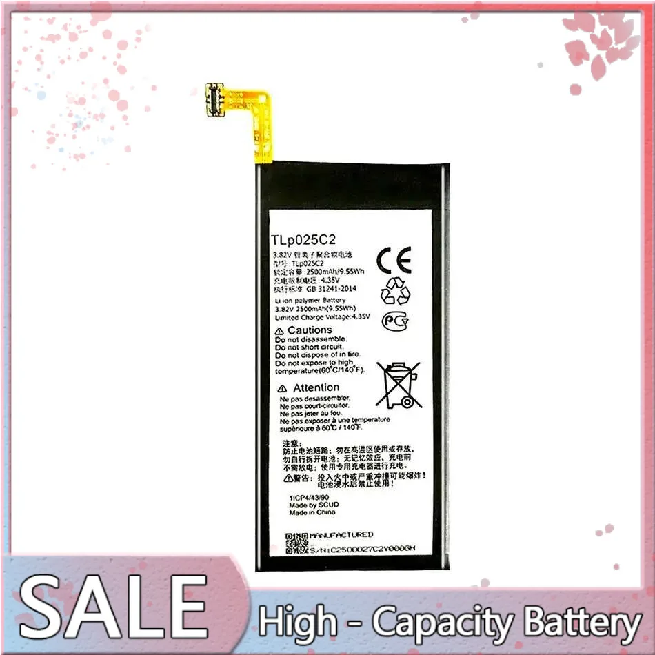 Mobile Phone Battery TLP025C2 TLP025C1 Reliable Power 2500mAh For Alcatel One Touch Pop 4 Plus 4+ OT-5056D 5056D 5056A 5056W
Mobile Phone Battery TLP025C2 TLP025C1 Reliable Power 2500mAh For Alcatel One Touch Pop 4 Plus 4+ OT-5056D 5056D 5056A 5056W
