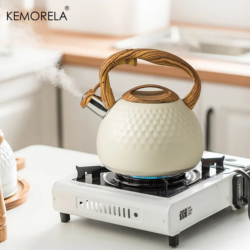 KEMORELA 3L Stainless Steel Whistling Kettle with Anti-Scald Handle Large Capacity Cooktop Teapot for Outdoor Cooking
KEMORELA 3L Stainless Steel Whistling Kettle with Anti-Scald Handle Large Capacity Cooktop Teapot for Outdoor Cooking