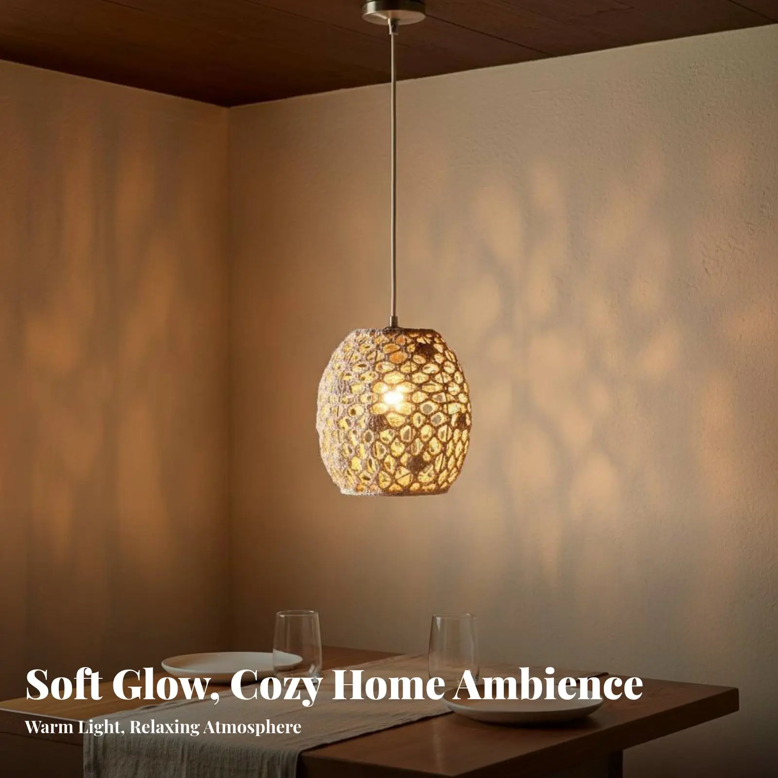 Macrame Lamp Shade Natural Aesthetic Boho Hanging Lamp Shade Handmade Cotton Rope Lantern Creates Warm Atmosphere for Restaurant
Macrame Lamp Shade Natural Aesthetic Boho Hanging Lamp Shade Handmade Cotton Rope Lantern Creates Warm Atmosphere for Restaurant