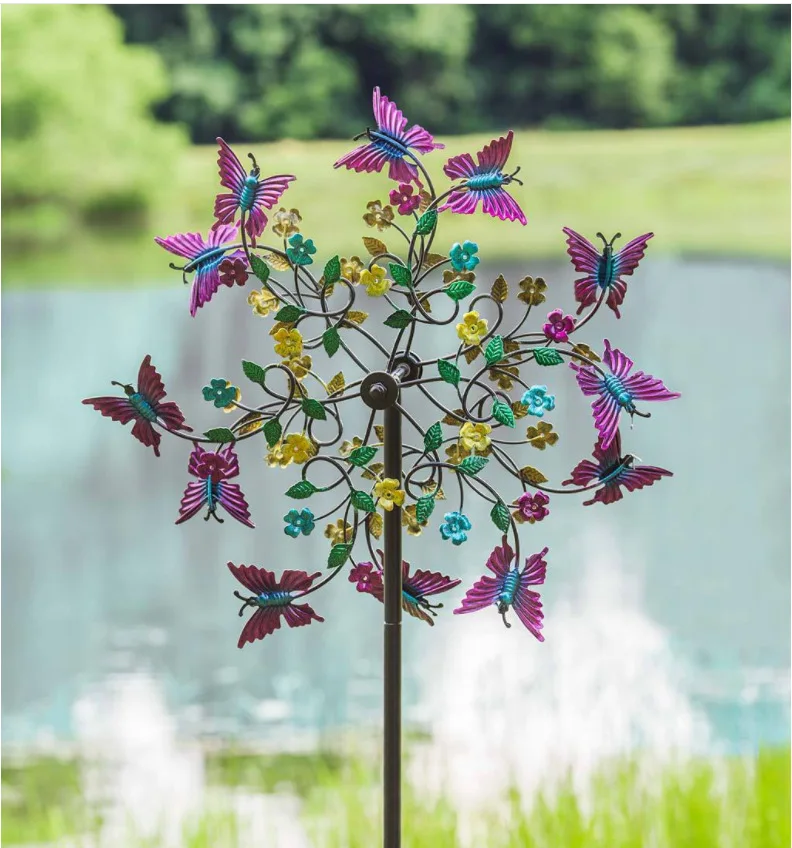 Colorful Butterfly Garden Wind Spinner Metal Stakes Flower Windmill Iron Art Handcrafts Garden Lawn Yard Decoration
Colorful Butterfly Garden Wind Spinner Metal Stakes Flower Windmill Iron Art Handcrafts Garden Lawn Yard Decoration