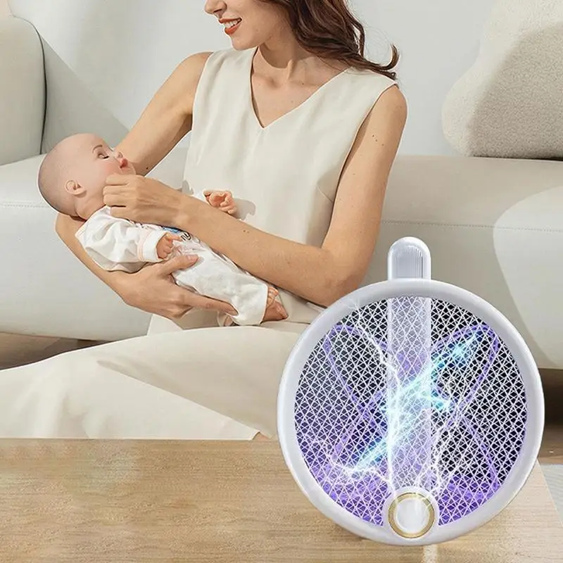 Electric Fly Swatter Racket Foldable Fly Zapper Lamp Portable USB Charging Handheld Swatter For Home Commercial Camping Garden
Electric Fly Swatter Racket Foldable Fly Zapper Lamp Portable USB Charging Handheld Swatter For Home Commercial Camping Garden