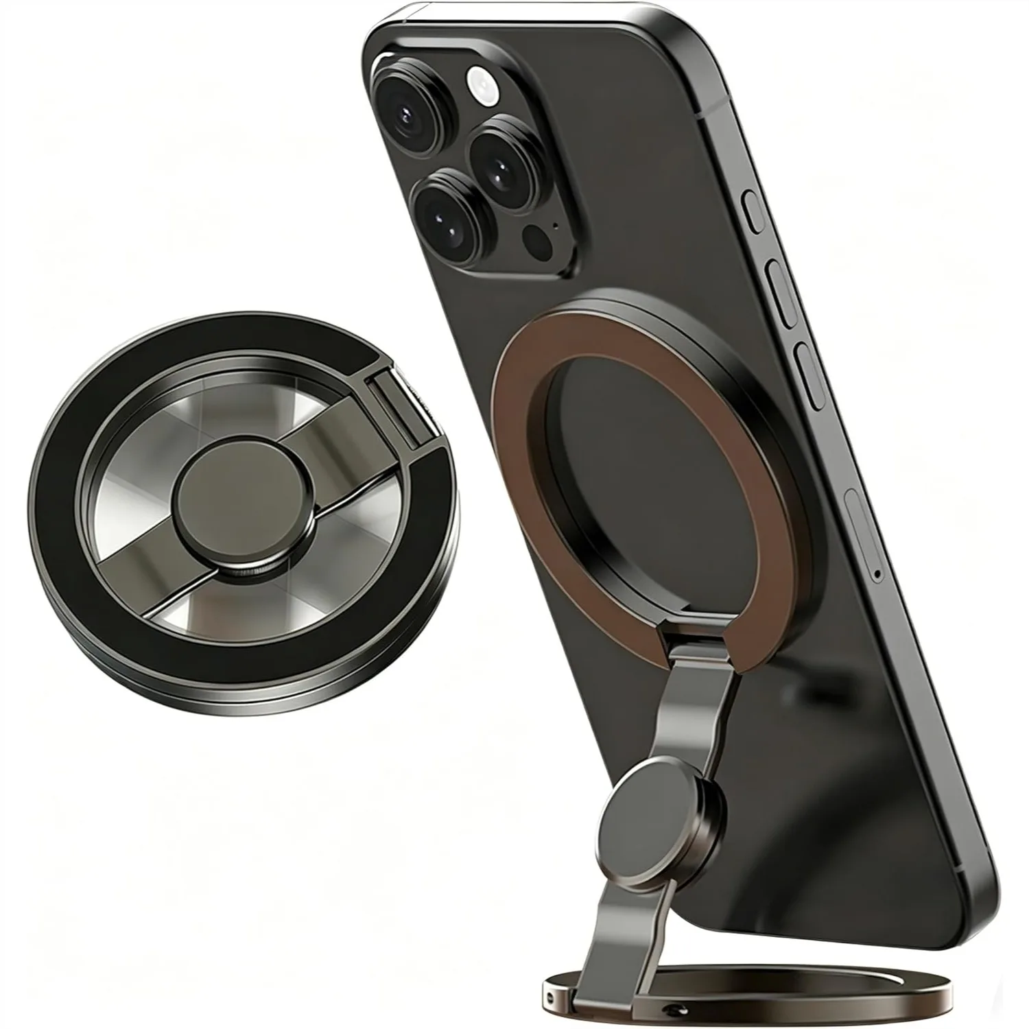 Magnetic Phone Stand & Fidget Spinner 2 in 1 for iPhone Samsung, Strong Grip Holder with Dual Magnet Rings for Gym Home Travel
Magnetic Phone Stand & Fidget Spinner 2 in 1 for iPhone Samsung, Strong Grip Holder with Dual Magnet Rings for Gym Home Travel