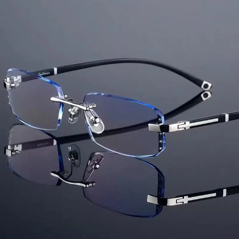 Anti Blue Ray Reading Glasses Dimond Cutting Rimless Eyewear Men Women Anti Fatigue Hyperopia Presbyopic Eyeglasses To +4.0
Anti Blue Ray Reading Glasses Dimond Cutting Rimless Eyewear Men Women Anti Fatigue Hyperopia Presbyopic Eyeglasses To +4.0