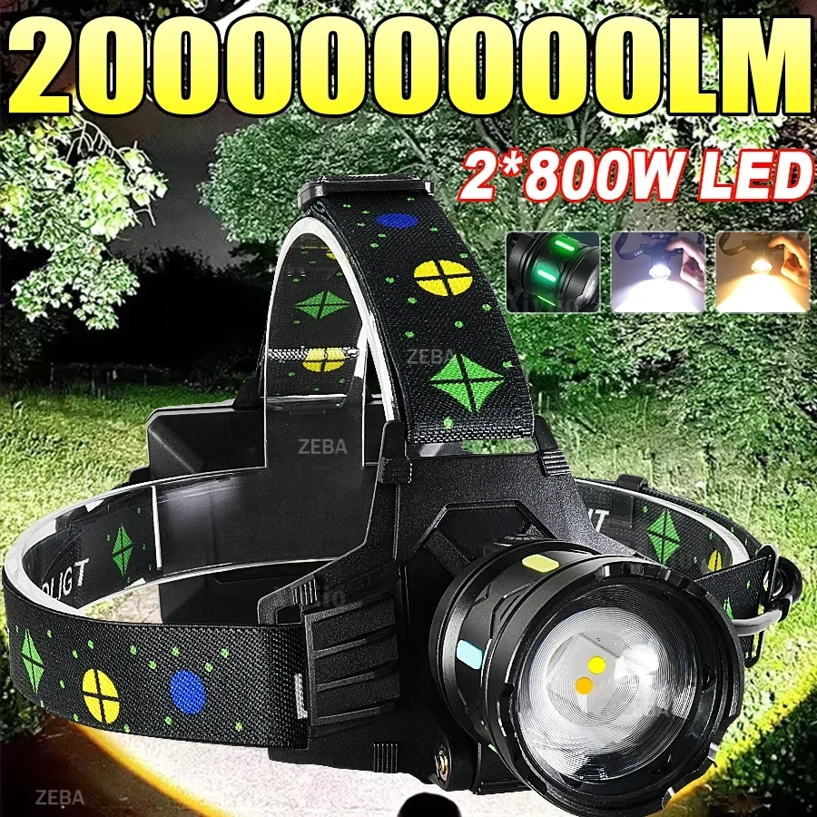 2026 Powerful LED Headlamp Type-C Rechargeable Headlight 3*18650 Head Flashlights High Power Head Lamp Fishing Zoom Headlights
2026 Powerful LED Headlamp Type-C Rechargeable Headlight 3*18650 Head Flashlights High Power Head Lamp Fishing Zoom Headlights