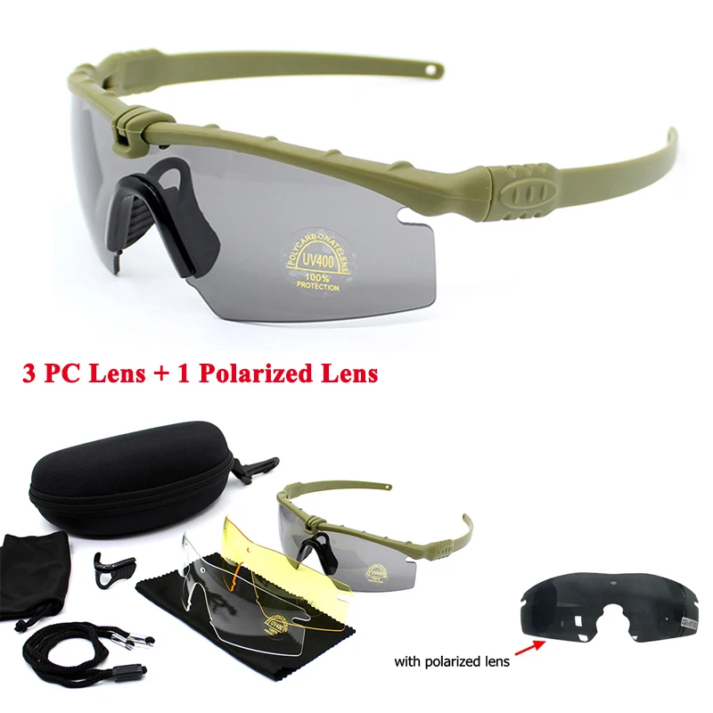 Sport Polarized Glasses Men Hunting Shooting Tactical Glasses Camouflage Frame Hiking Camping Glasses 4 Lens Kit
Sport Polarized Glasses Men Hunting Shooting Tactical Glasses Camouflage Frame Hiking Camping Glasses 4 Lens Kit