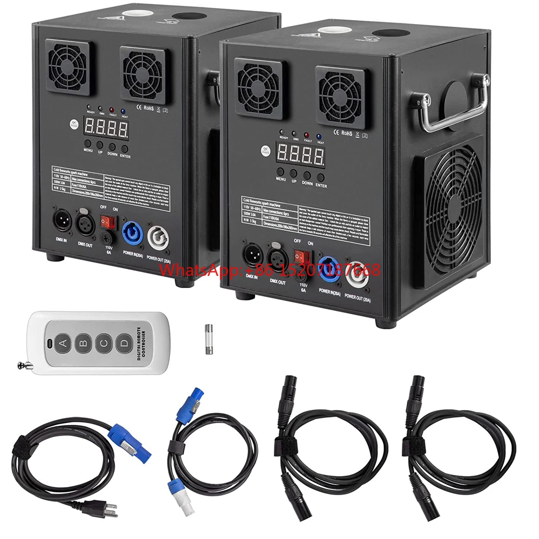 Electronic Cold Pyro Spark Fire Works Sparkler Machine Wedding Event Dmx512 Cold Spark Effect Machine 600W with Wireless Remote
Electronic Cold Pyro Spark Fire Works Sparkler Machine Wedding Event Dmx512 Cold Spark Effect Machine 600W with Wireless Remote