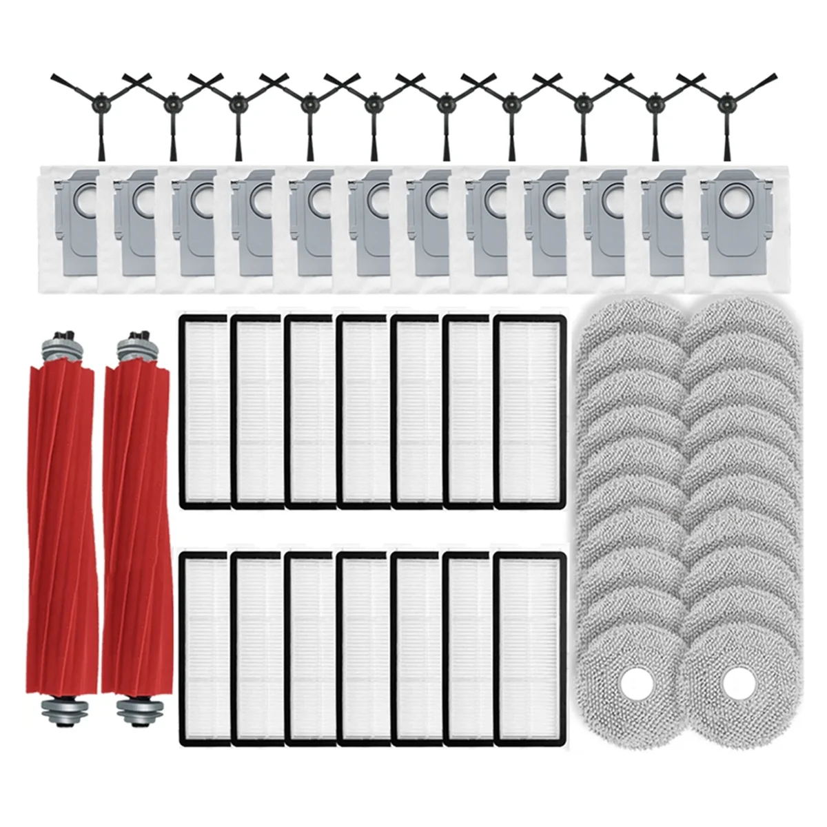 For Roborock Qrevo S, Qrevo Pro, Qrevo MaxV Robot Vacuum Parts Main Side Brush Hepa Filter Mop Pad Cloth Dust Bags
For Roborock Qrevo S, Qrevo Pro, Qrevo MaxV Robot Vacuum Parts Main Side Brush Hepa Filter Mop Pad Cloth Dust Bags