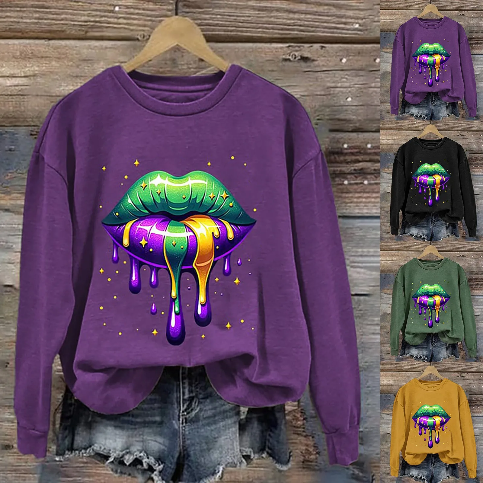 Women's Printed Round Neck Long Sleeve Top Sweatshirt Front Zip Athletic Jacket Festive Sweatshirt Fashion Tops Women
Women's Printed Round Neck Long Sleeve Top Sweatshirt Front Zip Athletic Jacket Festive Sweatshirt Fashion Tops Women