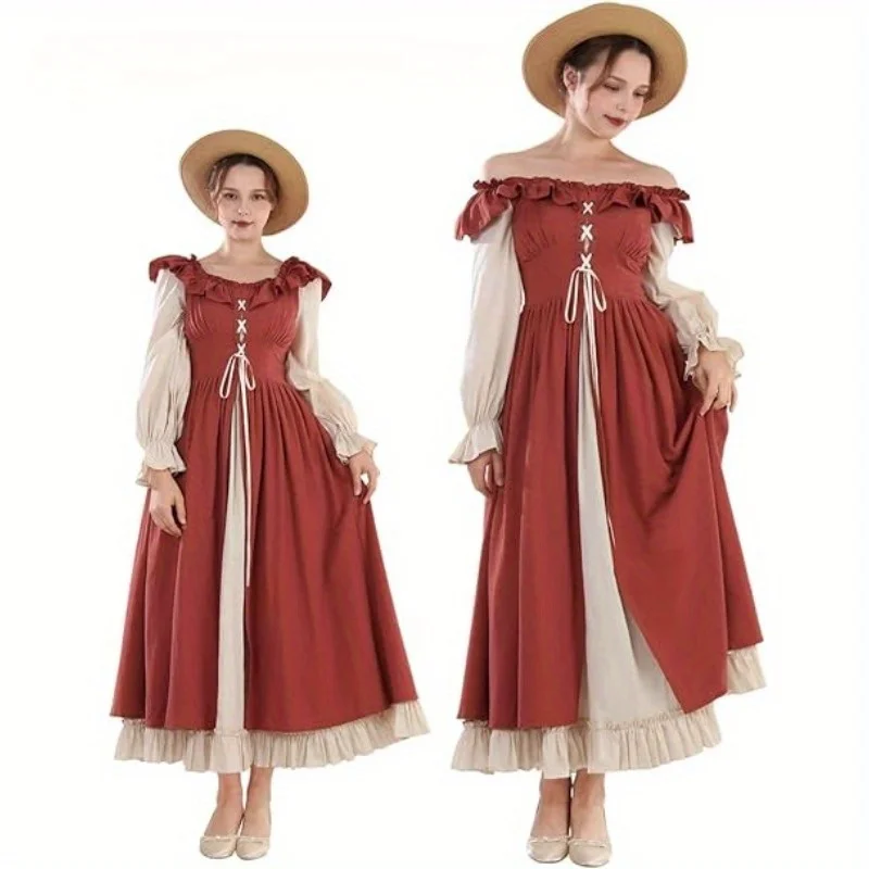 Renaissance Dress Women's Medieval Fairy Dress Long Sleeves Irish Ladies Stage Dress
Renaissance Dress Women's Medieval Fairy Dress Long Sleeves Irish Ladies Stage Dress