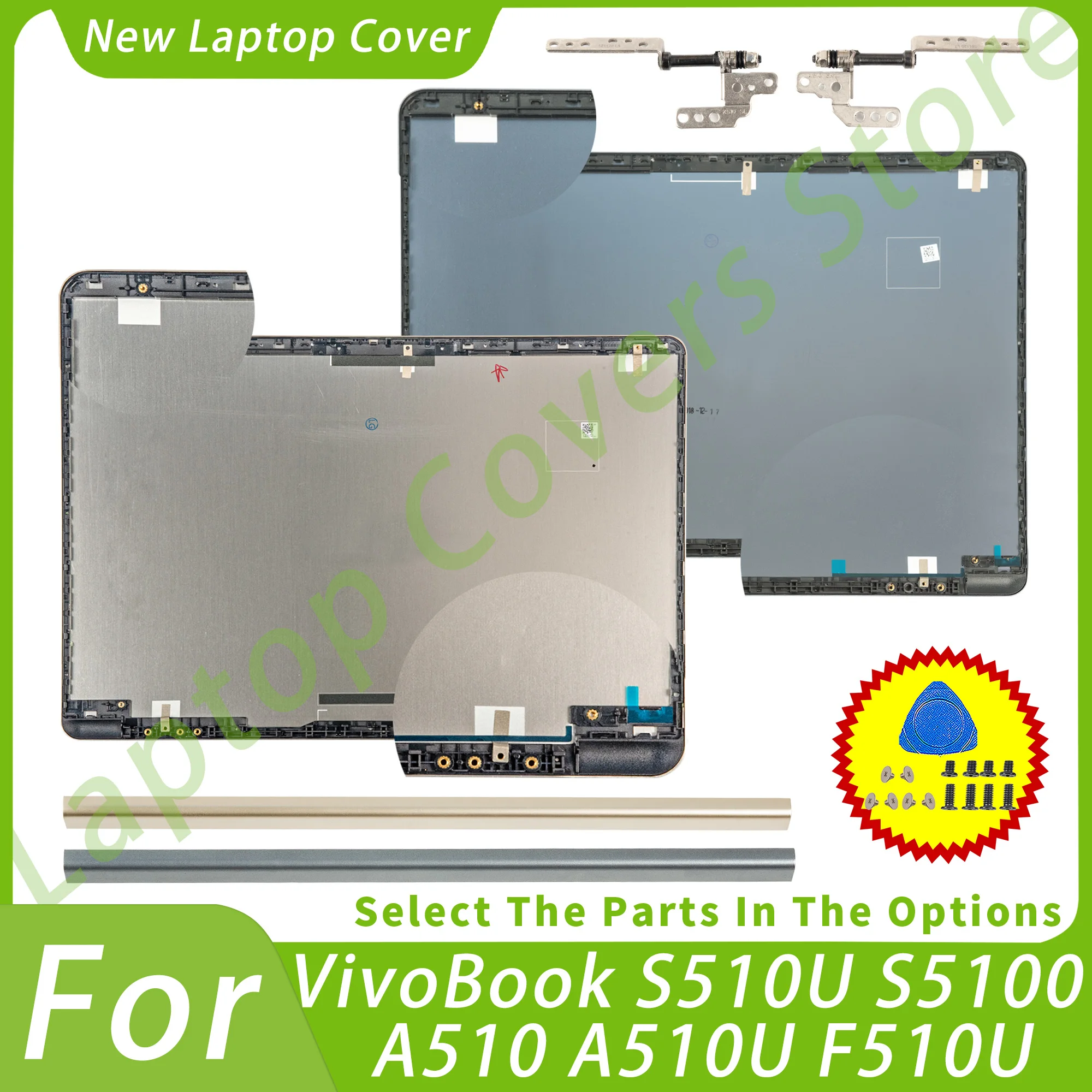 Новинка, металлическая флейта для VivoBook S510U, A510, A510U, X510, F510U, S510, F510, задняя крышка ЖК-дисплея, корпус ноутбука, петли, золотистый/серый цвет
Новинка, металлическая флейта для VivoBook S510U, A510, A510U, X510, F510U, S510, F510, задняя крышка ЖК-дисплея, корпус ноутбука, петли, золотистый/серый цвет