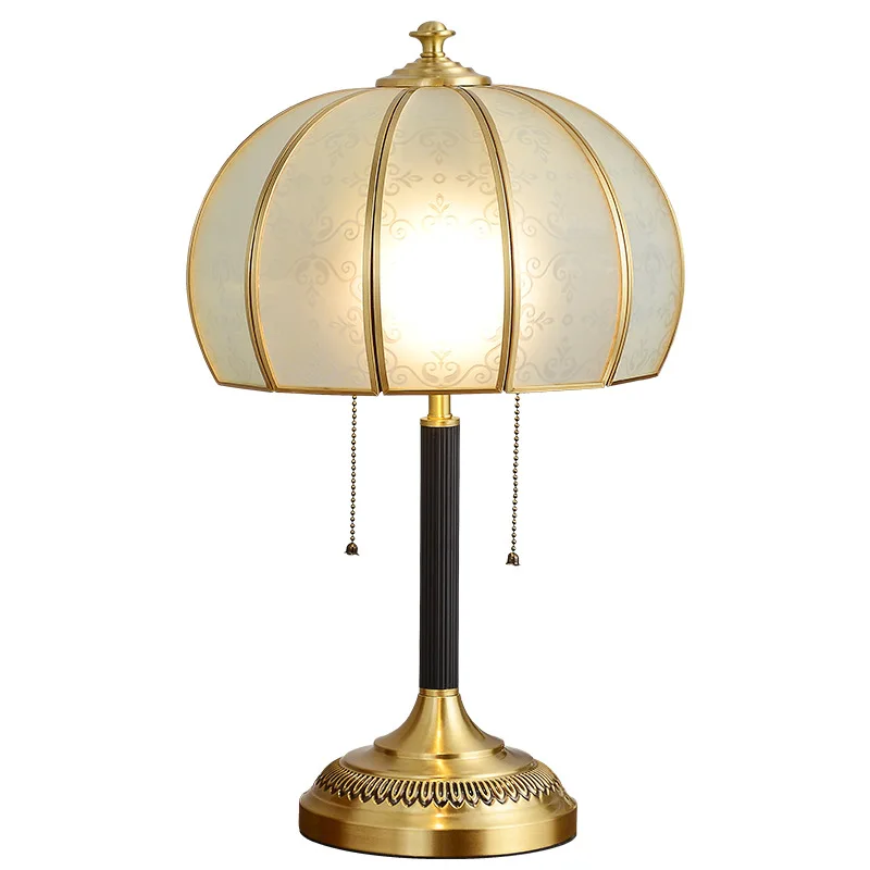 Table lamp French antique bedroom bedside lamp American retro all-copper high-end living room book room desktop table lamp
Table lamp French antique bedroom bedside lamp American retro all-copper high-end living room book room desktop table lamp