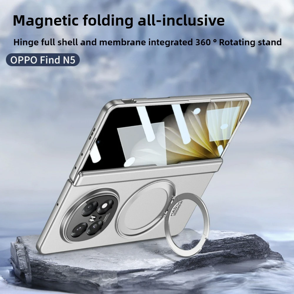 Ultra-Thin For OPPO Find N5 Magsafe Case Frosted Magnetic Rotating Ring Holder Folding Hinge with Tempered Film Shockproof Cover
Ultra-Thin For OPPO Find N5 Magsafe Case Frosted Magnetic Rotating Ring Holder Folding Hinge with Tempered Film Shockproof Cover