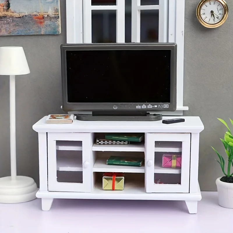 Dollhouse Miniature TV Set with Mini Television Wooden Cabinet Furniture Remote Control Doll House Room Decoration Model Gift
Dollhouse Miniature TV Set with Mini Television Wooden Cabinet Furniture Remote Control Doll House Room Decoration Model Gift