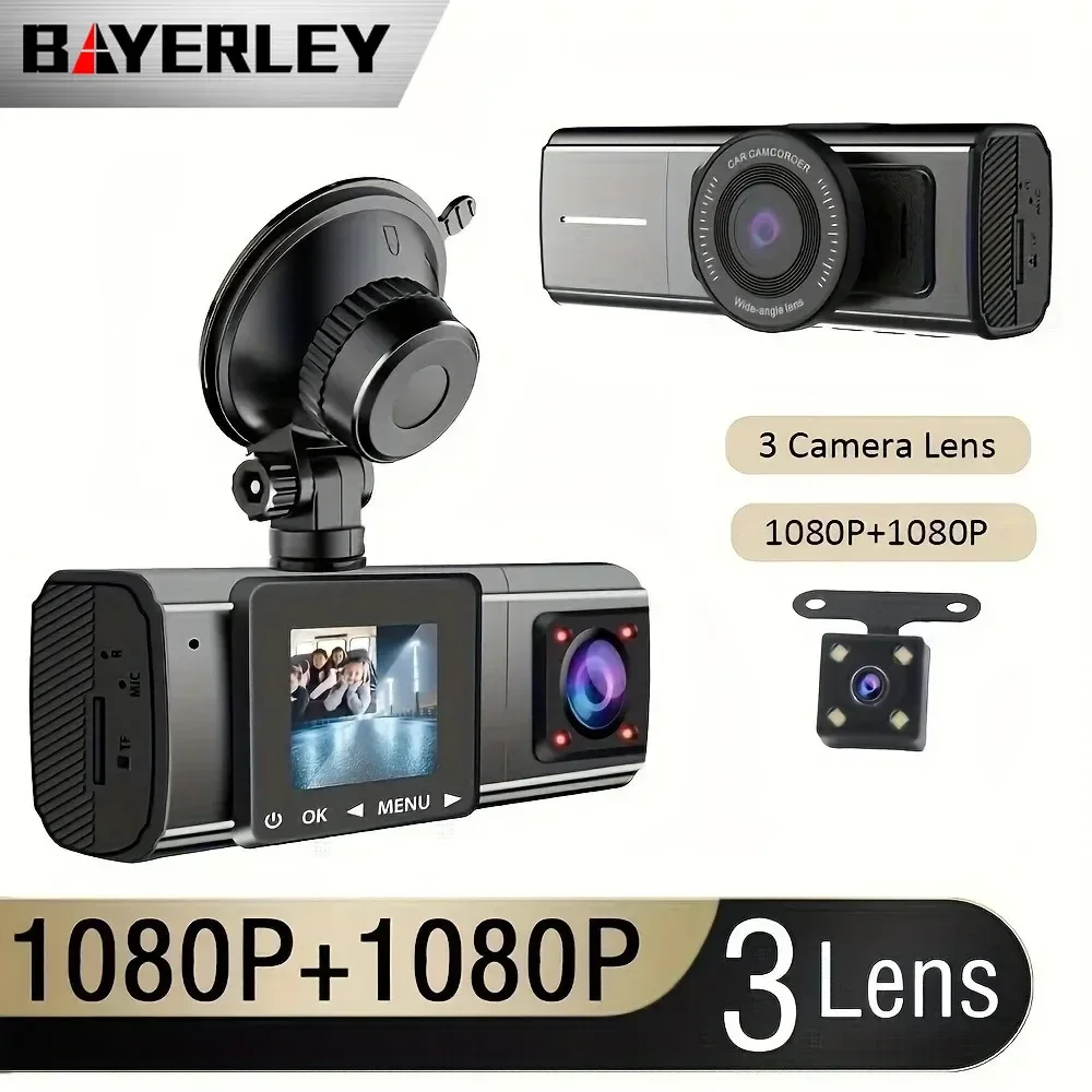 Bayerley Touch Car Driving Recorder 1.5 Inch 3 Cameras 1080P Front and Rear Car Driving Recorder Night Vision Parking Monitor
Bayerley Touch Car Driving Recorder 1.5 Inch 3 Cameras 1080P Front and Rear Car Driving Recorder Night Vision Parking Monitor