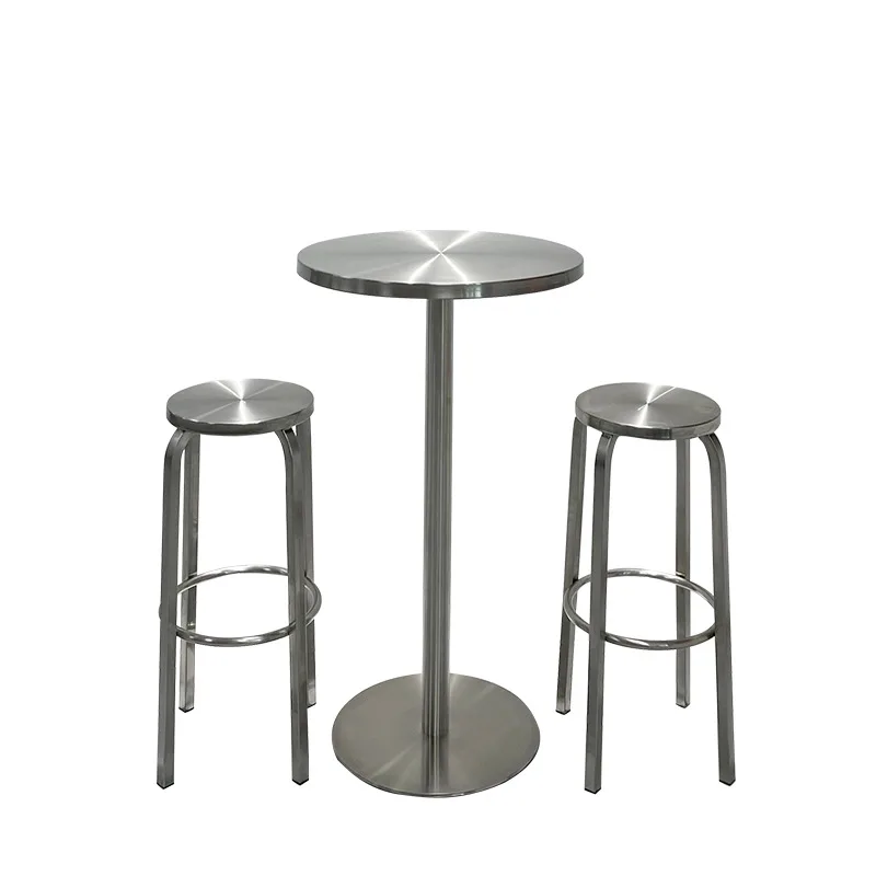 Nightclub bistro industrial style bar table, all stainless steel round table
Nightclub bistro industrial style bar table, all stainless steel round table
