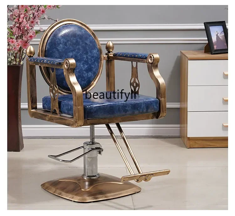 zxqRetro barber shop chair Wrought iron hair cutting chair Lifting and adjusting rotating barber chair
zxqRetro barber shop chair Wrought iron hair cutting chair Lifting and adjusting rotating barber chair