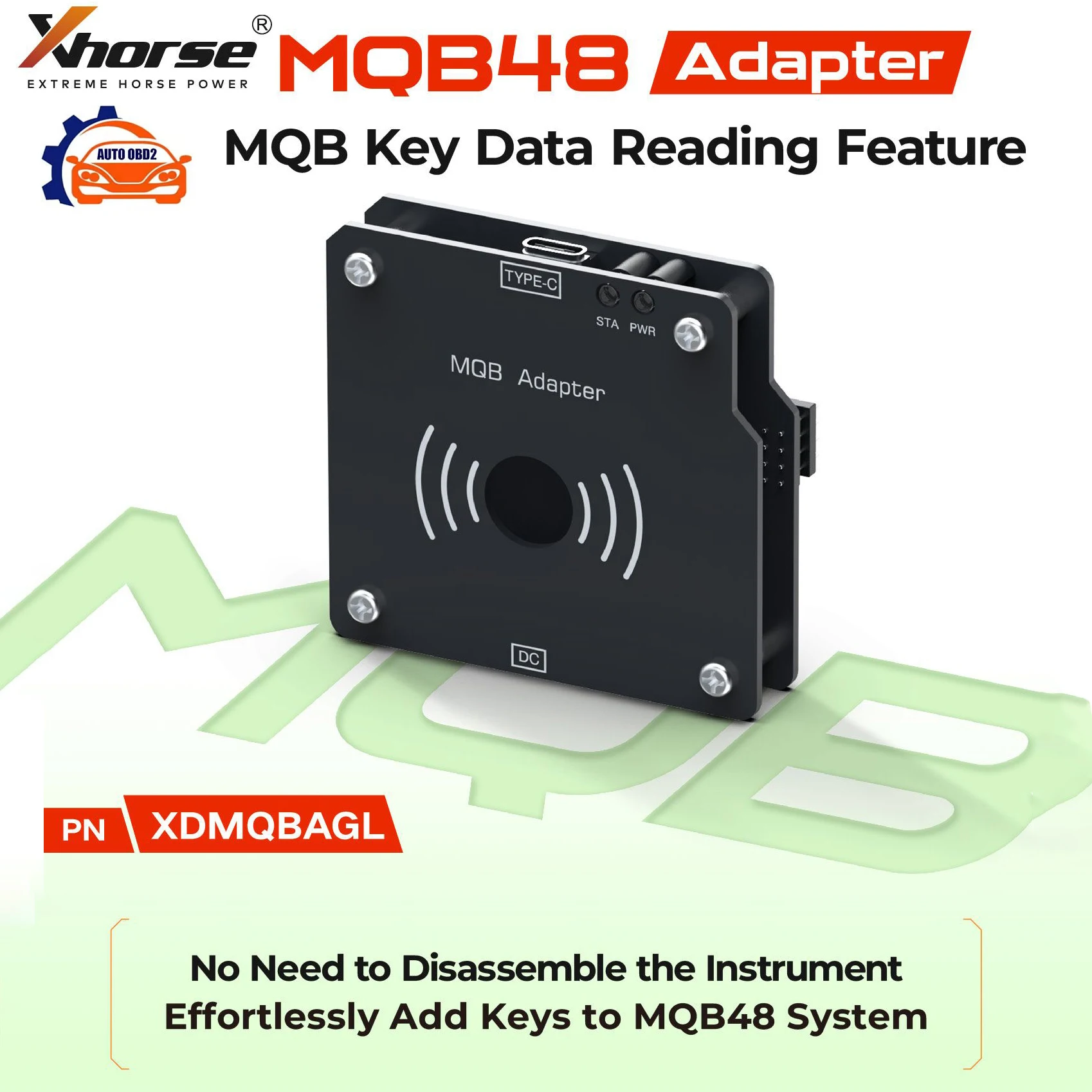 Новейший адаптер XHORSE XDMQBAGL MQB 2025 г. Не нужно разборку работы прибора с помощью инструмента MLB
Новейший адаптер XHORSE XDMQBAGL MQB 2025 г. Не нужно разборку работы прибора с помощью инструмента MLB
