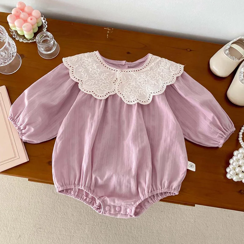 Spring Newborn Baby Girl Jumpsuit Long Sleeved Cotton Solid Color Splicing Toddler Baby Girl Romper Children Clothes
Spring Newborn Baby Girl Jumpsuit Long Sleeved Cotton Solid Color Splicing Toddler Baby Girl Romper Children Clothes