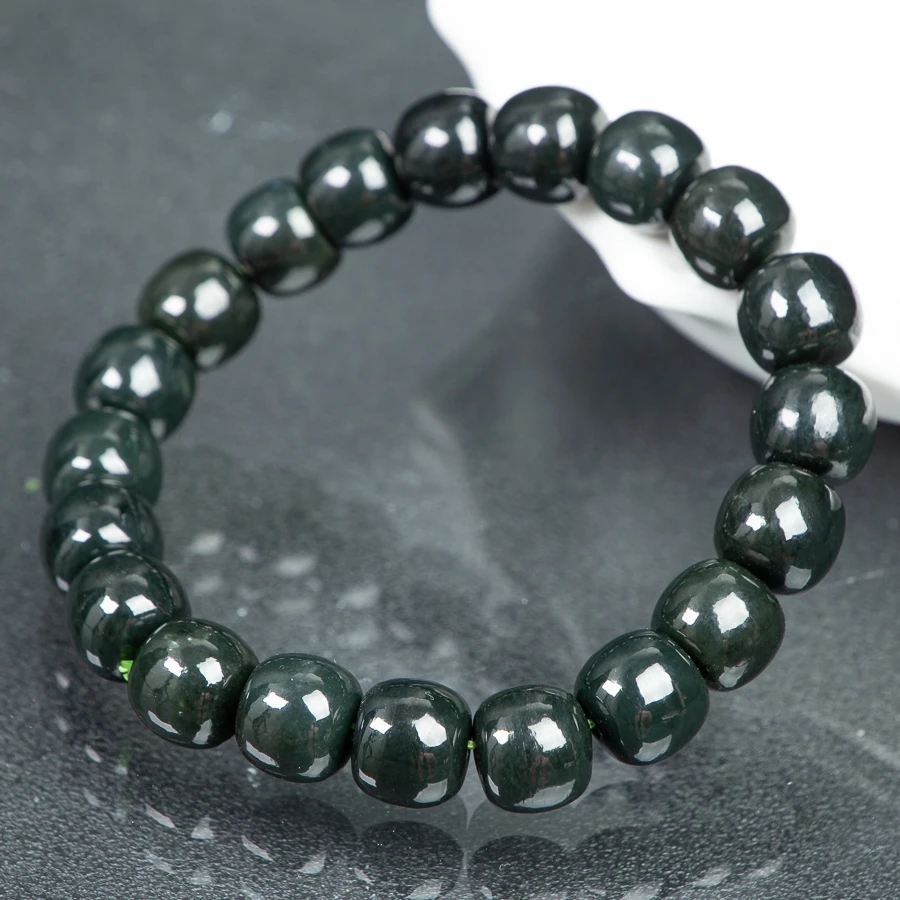 TIMESWIND Black Natural Hetian Jade Bucket Beaded Fashionable Simple Women Bracelet Certificate
TIMESWIND Black Natural Hetian Jade Bucket Beaded Fashionable Simple Women Bracelet Certificate