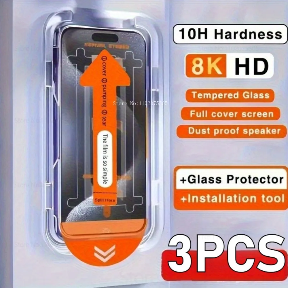 3 шт. закаленное стекло высокой твердости для iPhone 17 Promax 14 15 16 Plus 16E Защитная пленка для экрана 14 15 Promax XR XS 13 Promax 11 12Mini
3 шт. закаленное стекло высокой твердости для iPhone 17 Promax 14 15 16 Plus 16E Защитная пленка для экрана 14 15 Promax XR XS 13 Promax 11 12Mini