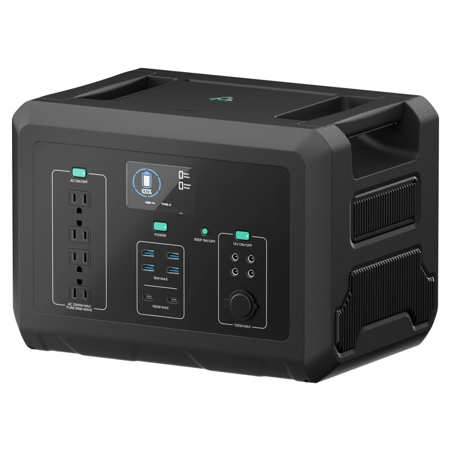 1200W Portable Power Station, 1024Wh LiFePO4 Solar Generator 1.5 Hr Fast Charge with AC Outlet 2400W Peak for Camping, Custom
1200W Portable Power Station, 1024Wh LiFePO4 Solar Generator 1.5 Hr Fast Charge with AC Outlet 2400W Peak for Camping, Custom