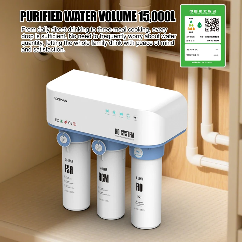OEM New 600G Reverse Osmosis Water Purification System Sink Tankless Kitchen Faucet RO Water Filter Purifier Outdoor Use Plastic
OEM New 600G Reverse Osmosis Water Purification System Sink Tankless Kitchen Faucet RO Water Filter Purifier Outdoor Use Plastic