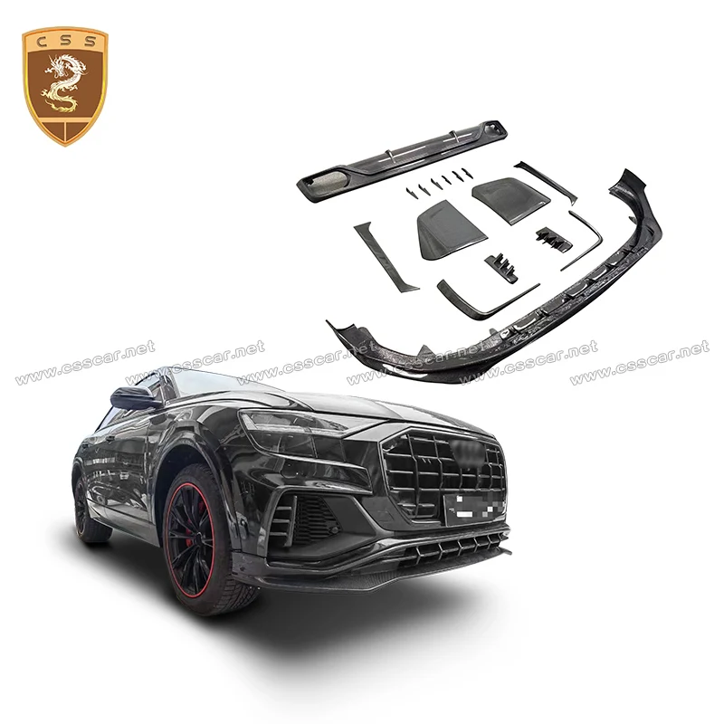 Для Audi Q8 Body Kit 2018-2024 AT Style Передний разделитель губ из углеродного волокна Задний диффузор Выхлопная труба Аксессуары RSQ8
Для Audi Q8 Body Kit 2018-2024 AT Style Передний разделитель губ из углеродного волокна Задний диффузор Выхлопная труба Аксессуары RSQ8