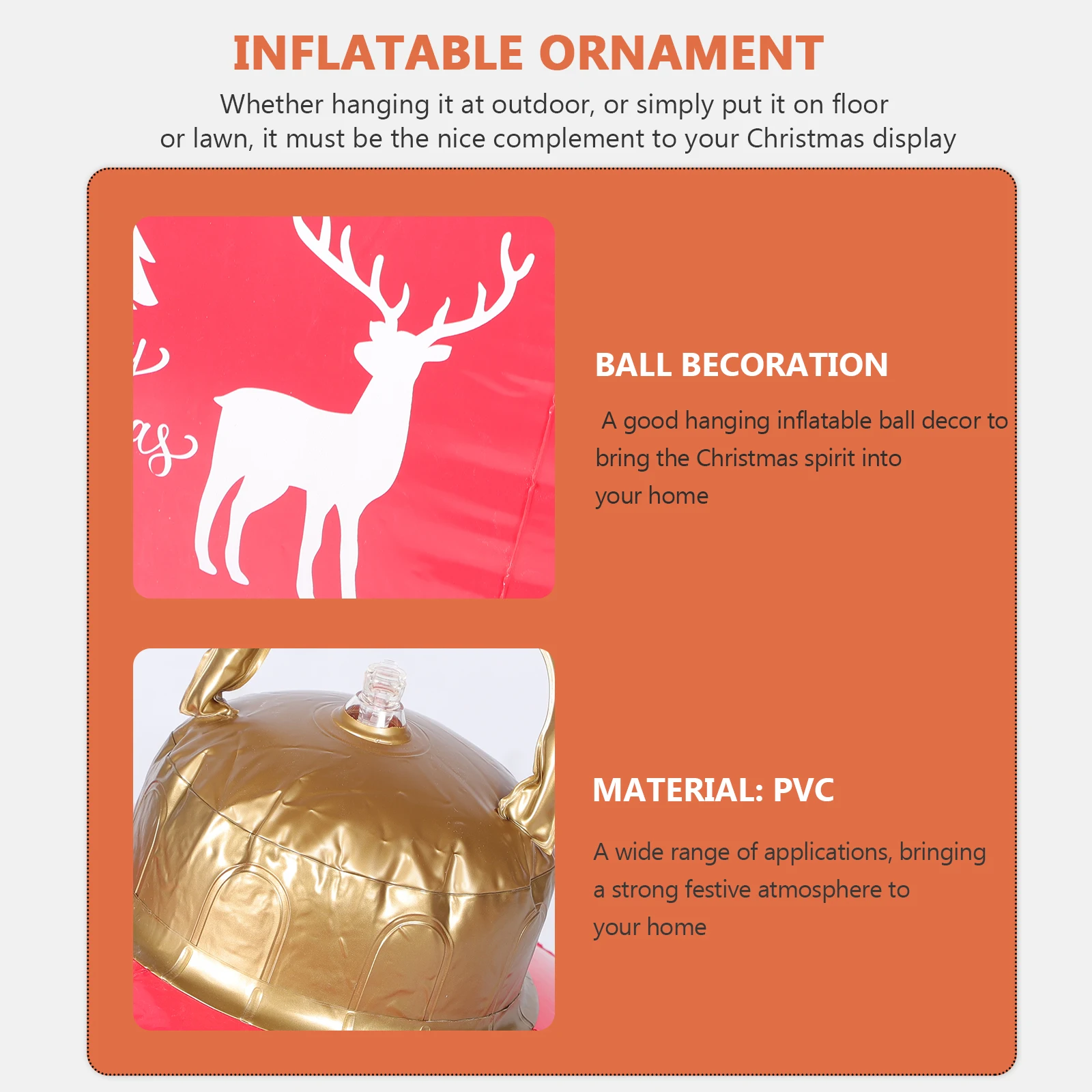 Large Inflatable Christmas Ball Decoration Outdoor Indoor Holiday Party Hanging Ornament Festive Outdoor Christmas Display
Large Inflatable Christmas Ball Decoration Outdoor Indoor Holiday Party Hanging Ornament Festive Outdoor Christmas Display