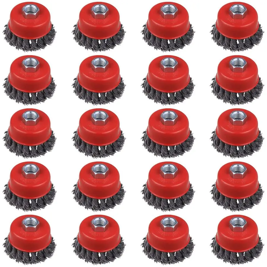 Knotted 3 Inch Wire Cup Brush for Angle Grinders 5 8 Inch Arbor for Heavy Rust Cleaning
Knotted 3 Inch Wire Cup Brush for Angle Grinders 5 8 Inch Arbor for Heavy Rust Cleaning