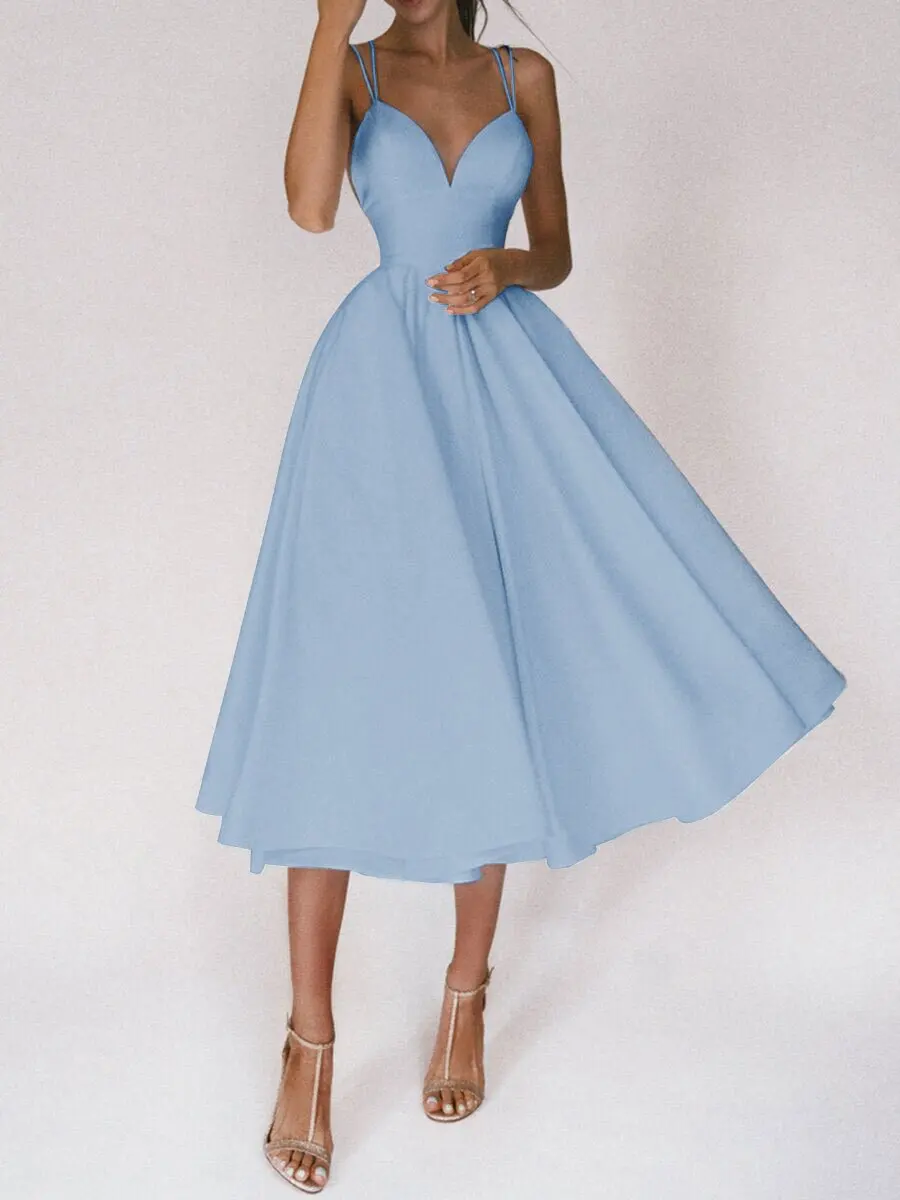 Women's Elegant Strappy V-neck Dress Sexy Solid Party Dress Backless Crisscross Back Design Casual Sweet Cocktail Large Swing
Women's Elegant Strappy V-neck Dress Sexy Solid Party Dress Backless Crisscross Back Design Casual Sweet Cocktail Large Swing