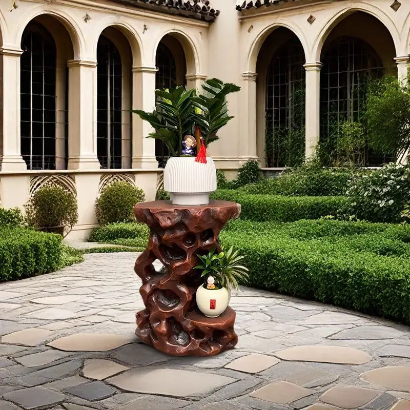 Outdoor Plant Stand with Imitation Taihu Lake Stone Base for Pothos, Succulents, and Greenery Plants in Courtyard or Patio
Outdoor Plant Stand with Imitation Taihu Lake Stone Base for Pothos, Succulents, and Greenery Plants in Courtyard or Patio