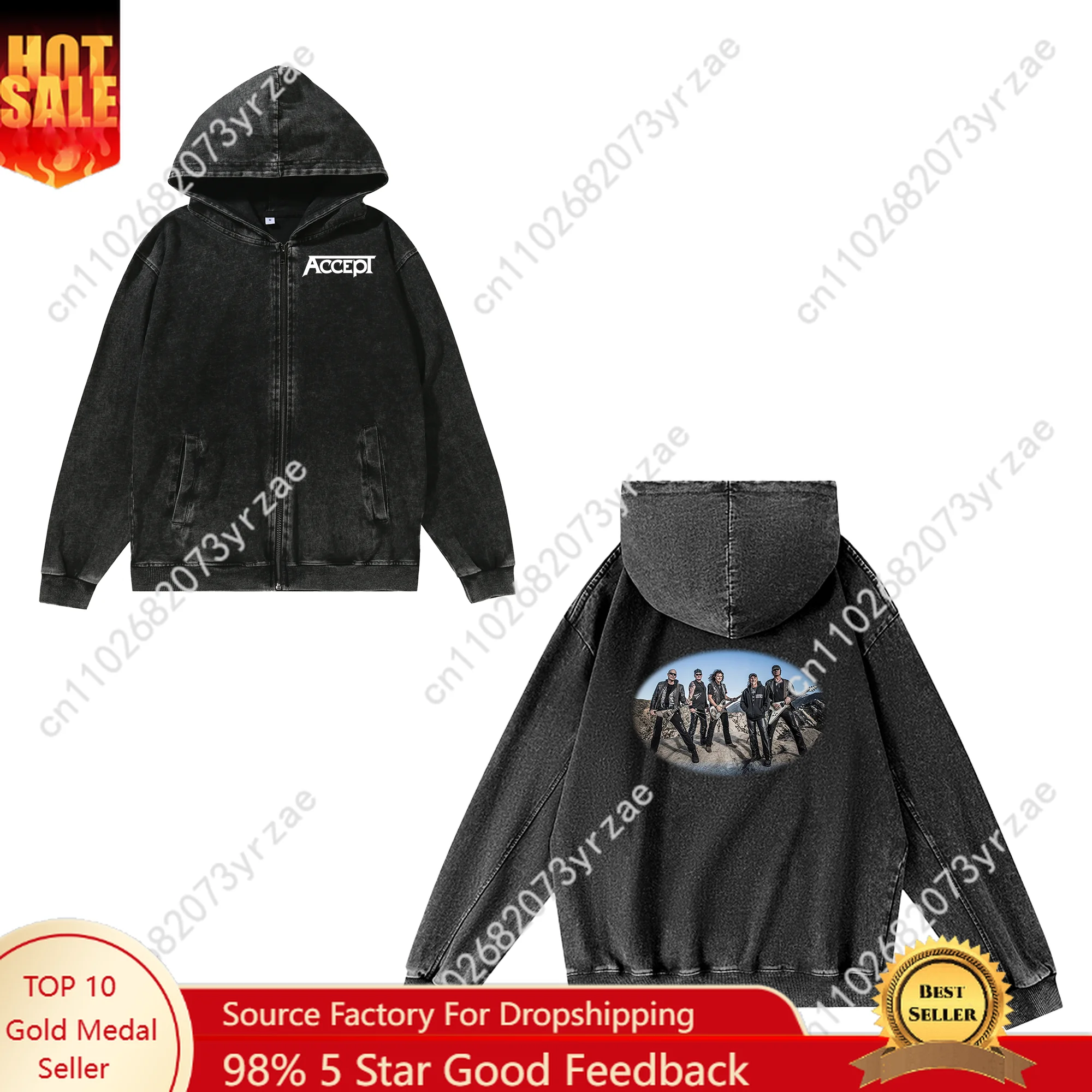 Accept Band Zipper Sweatshirt Man Woman Teenager Retro Hoodies Vintage Pullover Sweat Shirt Pocket Full Zip Custom Made Jacket 
Accept Band Zipper Sweatshirt Man Woman Teenager Retro Hoodies Vintage Pullover Sweat Shirt Pocket Full Zip Custom Made Jacket