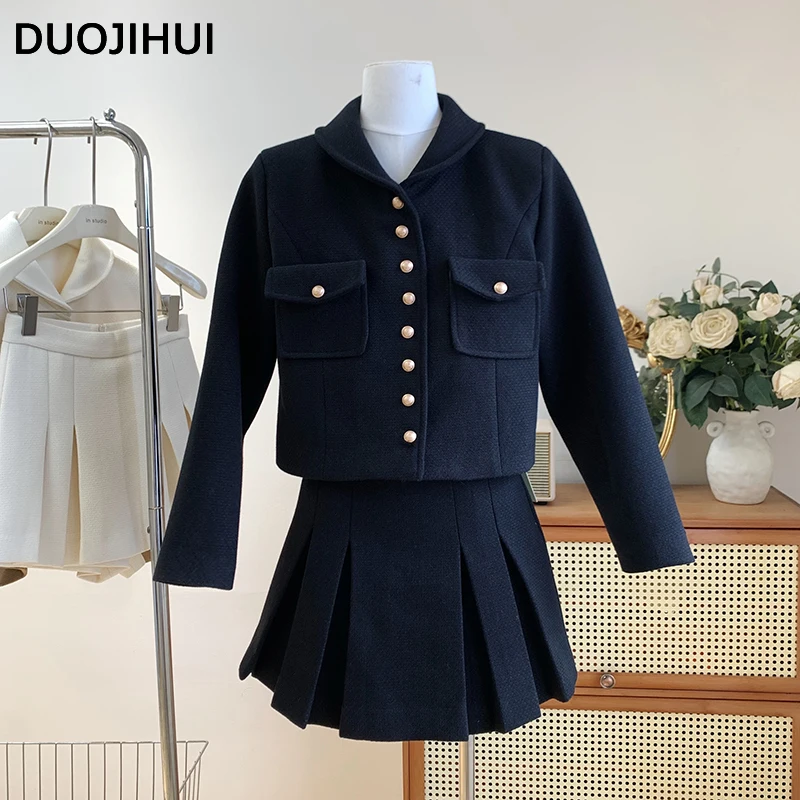 DUOJIHUI Two Piece Autumn Elegant Loose Female Shorts New Chicly Single Breasted Cardigan Basic Solid Color Fashion Women Shorts
DUOJIHUI Two Piece Autumn Elegant Loose Female Shorts New Chicly Single Breasted Cardigan Basic Solid Color Fashion Women Shorts