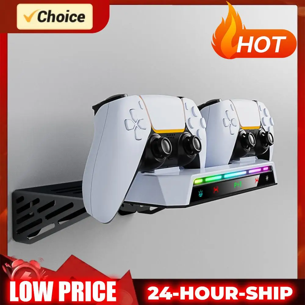 Настенный кронштейн с двойной зарядной станцией для контроллеров, металлическая настенная подставка для зарядки для консолей PS5 и PS5 Slim (дисковая и цифровая версии)
Настенный кронштейн с двойной зарядной станцией для контроллеров, металлическая настенная подставка для зарядки для консолей PS5 и PS5 Slim (дисковая и цифровая версии)