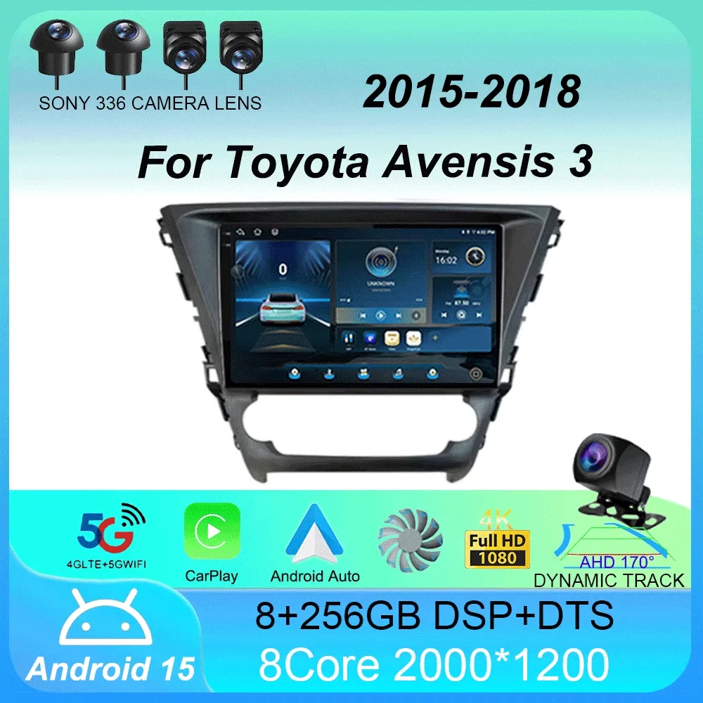 Android 15 Car Radio Carplay Auto GPS For Toyota Avensis 3 2015 2016 2017 2018 Multimedia 2 DIN Stereo Head Unit BT Player Video
Android 15 Car Radio Carplay Auto GPS For Toyota Avensis 3 2015 2016 2017 2018 Multimedia 2 DIN Stereo Head Unit BT Player Video