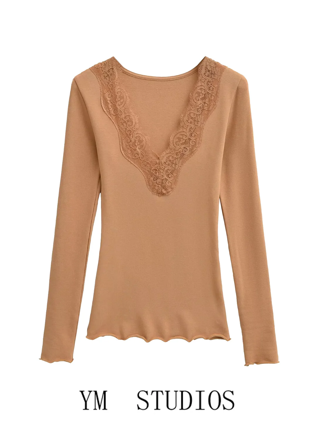Slim Fit Long Sleeve T-Shirt Women's V-neck Lace Patchwork Spring 2026 Fashion Trendy Girl Style Multiple Colors Available
Slim Fit Long Sleeve T-Shirt Women's V-neck Lace Patchwork Spring 2026 Fashion Trendy Girl Style Multiple Colors Available