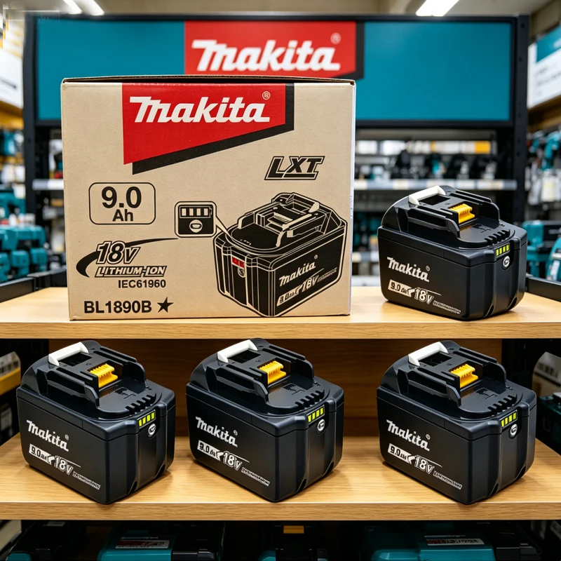 Genuine Makita 18V 9Ah LXT Lithium-Ion Battery BL1890B High Capacity for Impact Wrench Angle Grinder Garden Cordless Power Tools
Genuine Makita 18V 9Ah LXT Lithium-Ion Battery BL1890B High Capacity for Impact Wrench Angle Grinder Garden Cordless Power Tools