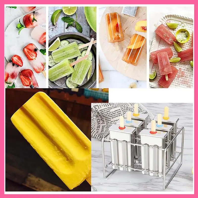 HOT-Stainless Steel Ice Cream Mold Popsicle Mold Ice Cream DIY Fruit 6 Ice Tray Mold
HOT-Stainless Steel Ice Cream Mold Popsicle Mold Ice Cream DIY Fruit 6 Ice Tray Mold