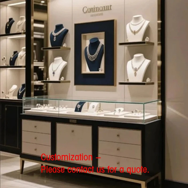 custom.Elegant Jewelry Shop Showcase Solid Wood Metal Frame Transparent Glass Display Cabinet
custom.Elegant Jewelry Shop Showcase Solid Wood Metal Frame Transparent Glass Display Cabinet